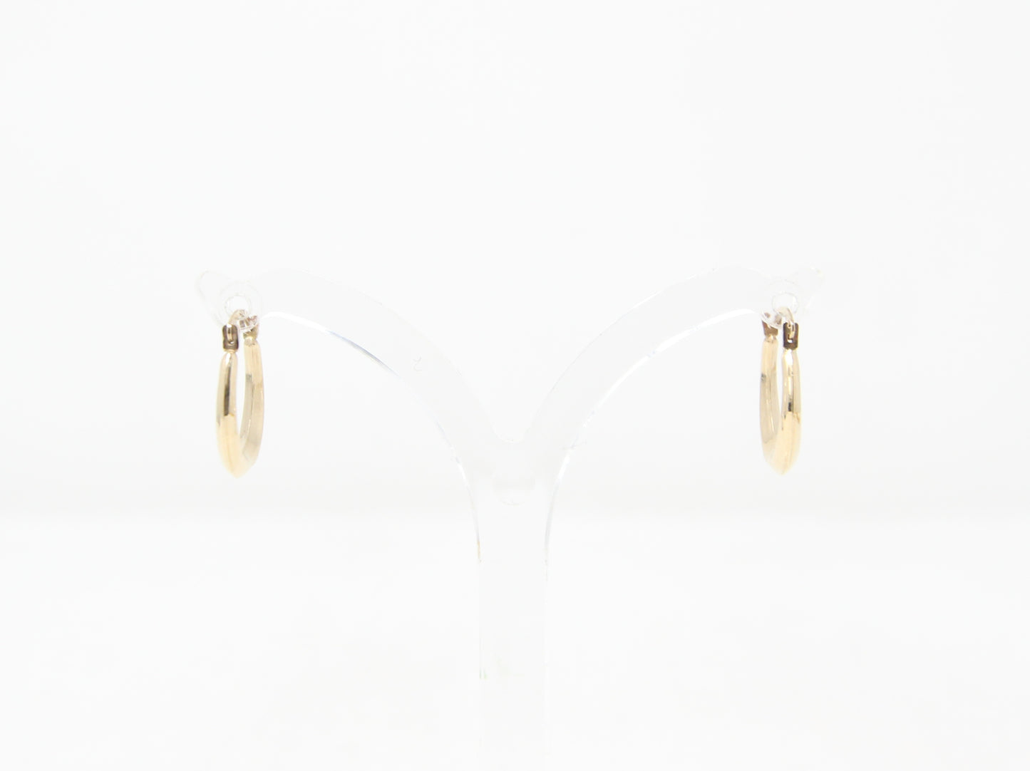 Vintage Hallmarked Solid 9ct 9k Gold Plain Hoop Earrings Hoops