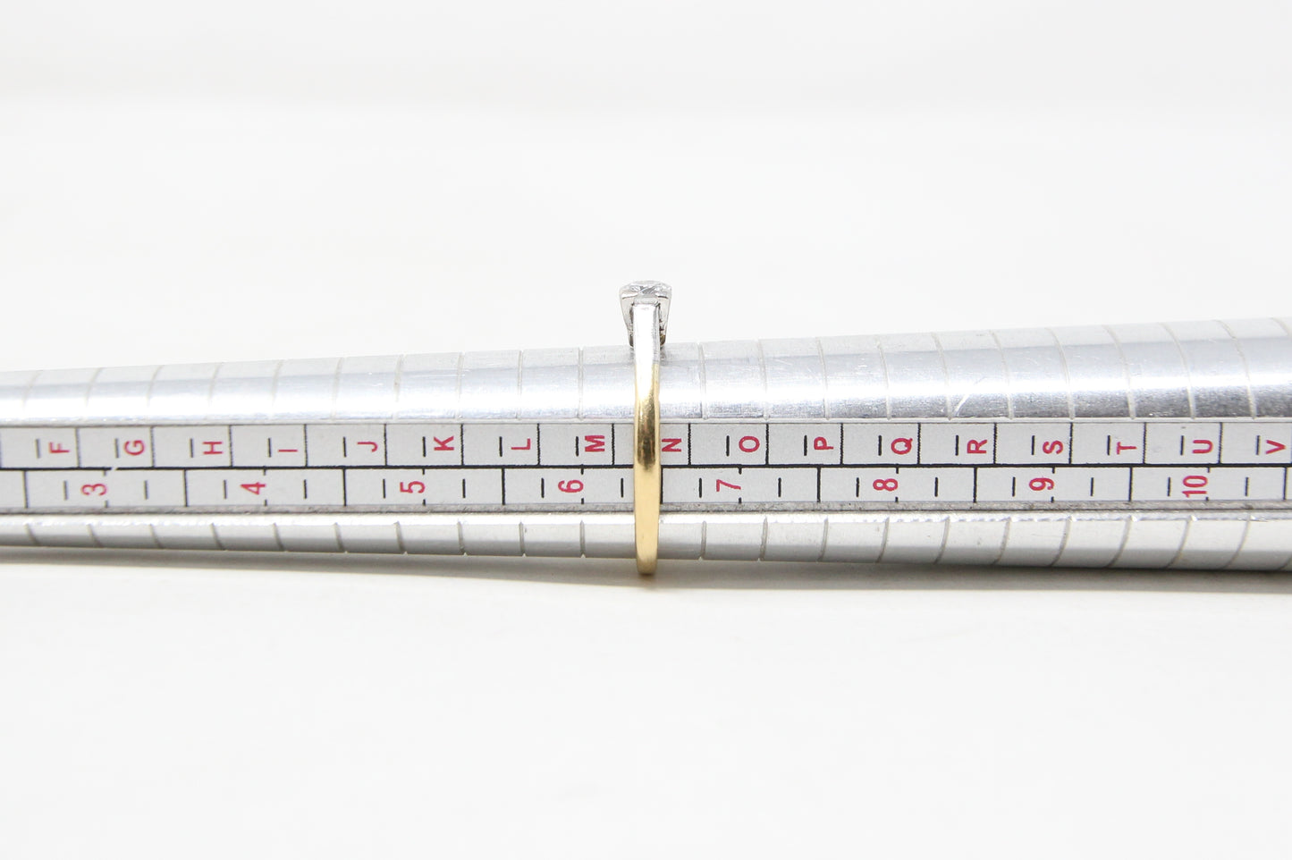 Antique Art Deco Hallmarked Solid 18ct 18k Gold Diamond Solitaire Ring Size M 1/2