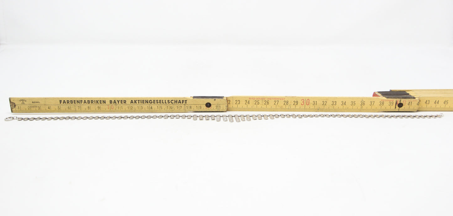 Vintage 1974 Hallmarked Solid Sterling Silver Cleopatra Chain Necklace 17''