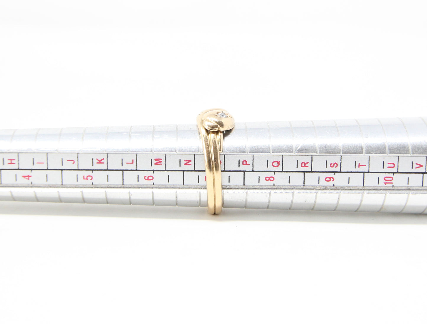 Antique 1915 Chester Hallmarked Solid 18ct 18k Gold Diamond Sapphire Snake Ring Size O