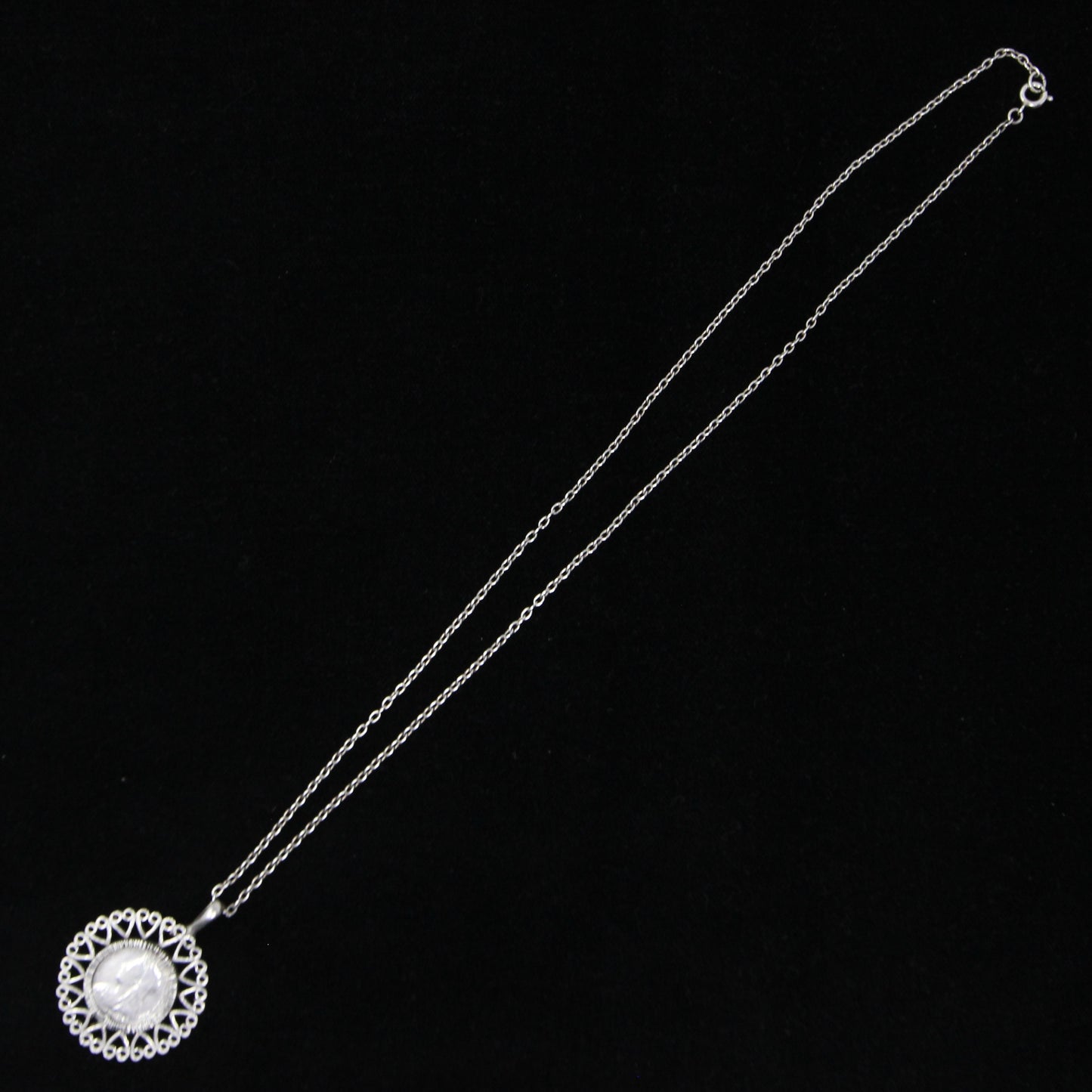 Vintage Hallmarked Solid Sterling Silver 1899 Threepenny Coin Pendant on Chain Necklace