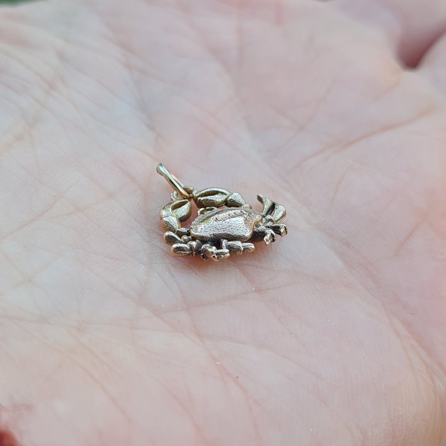 Vintage 1959 English Hallmarked Solid 9ct 9k Gold Crab Cancer Zodiac Pendant