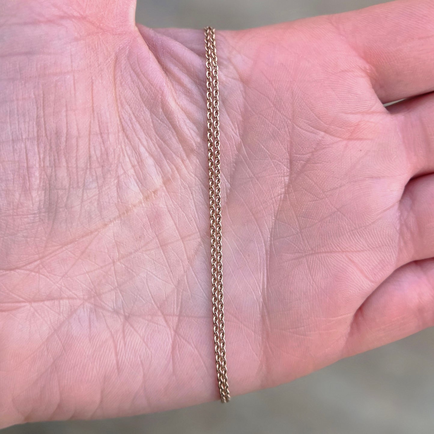 Early Vintage Hallmarked Solid 9ct 9k Gold Cable Belcher Chain Necklace 18.5''