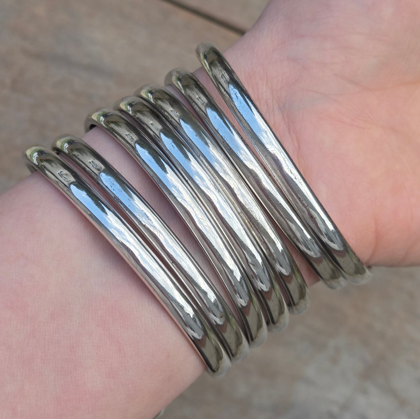 Antique Solid Silver Etruscan Coiled Snake Cuff Bangle Bracelet 7.5'' 64g