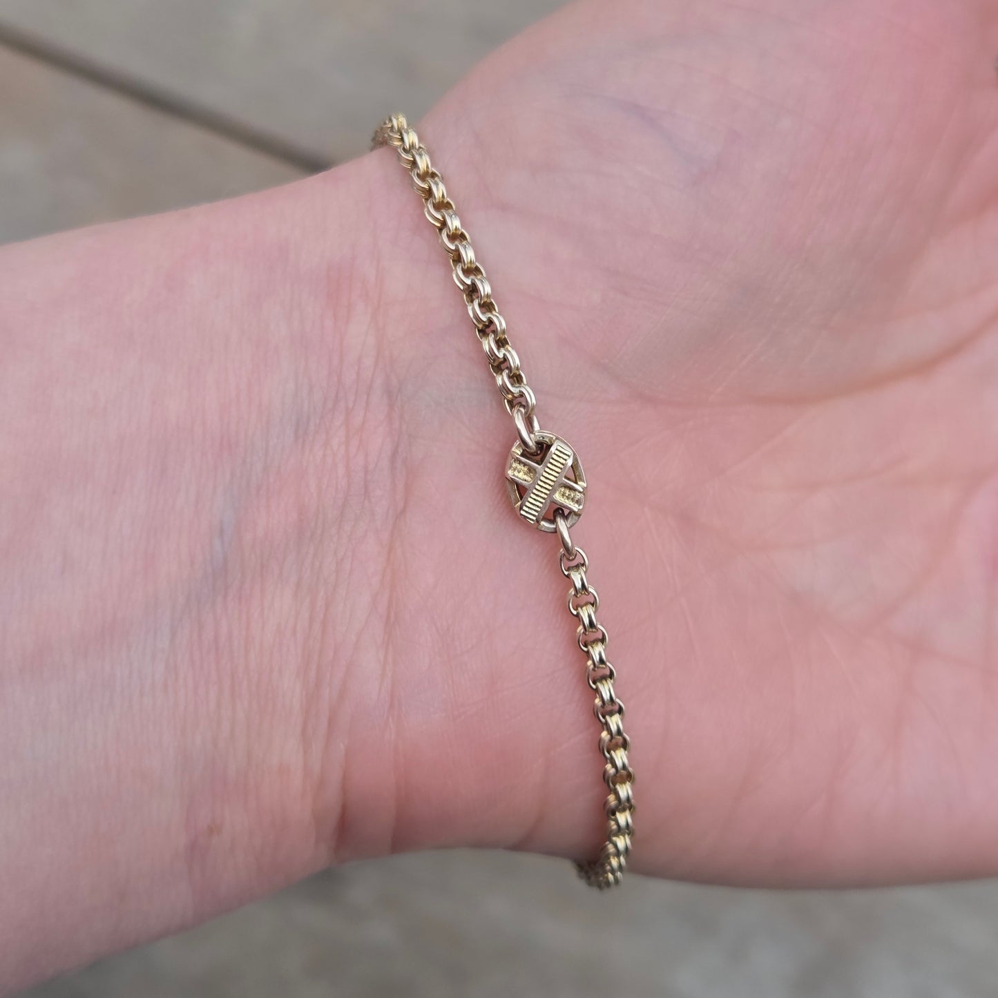Antique Victorian Solid 7.2ct Gold Fancy Albertina Watch Chain Bracelet 8.6''
