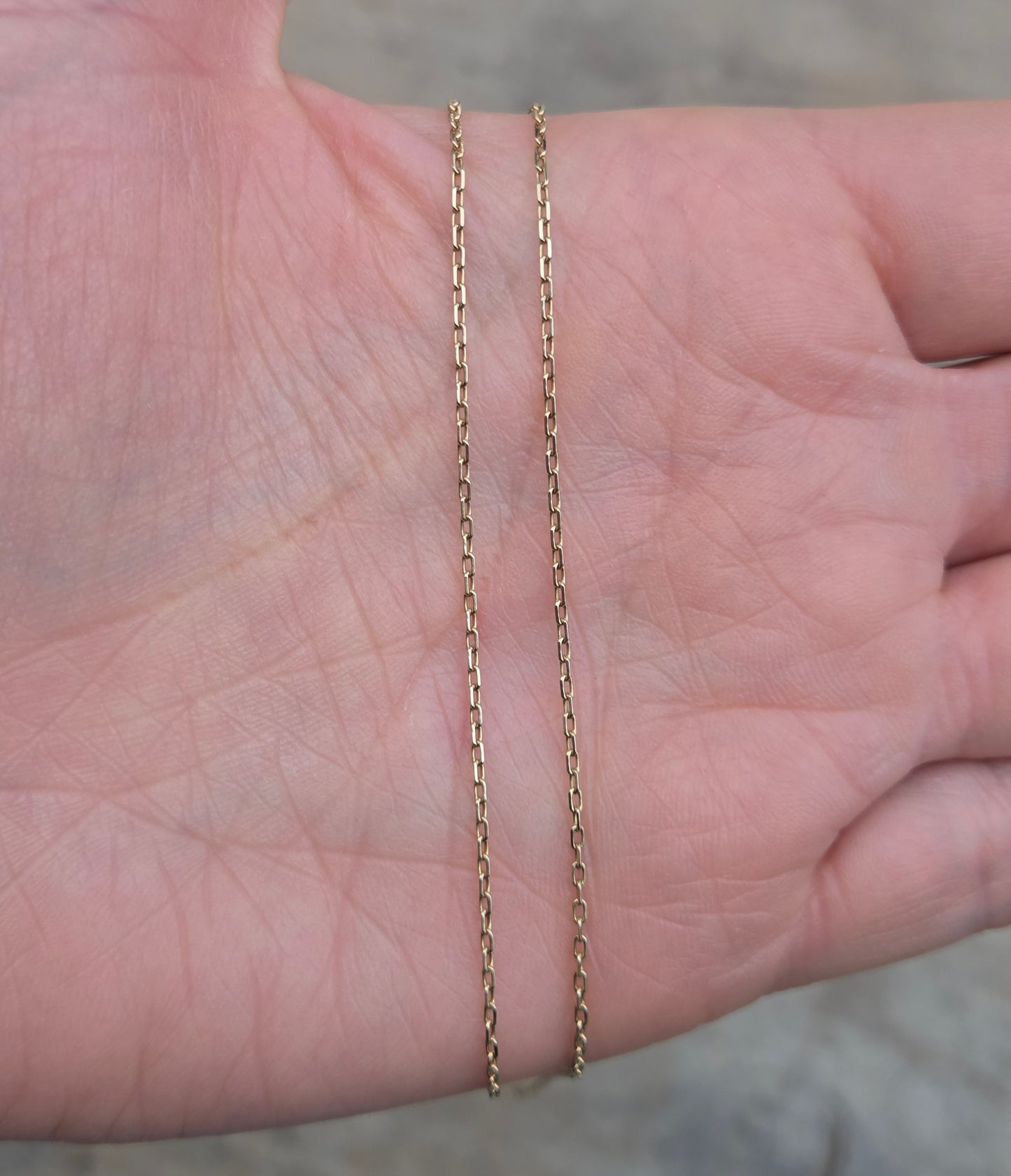 Vintage 1980's Hallmarked Solid 9ct 9k Gold Cable Belcher Chain Necklace 21.25''