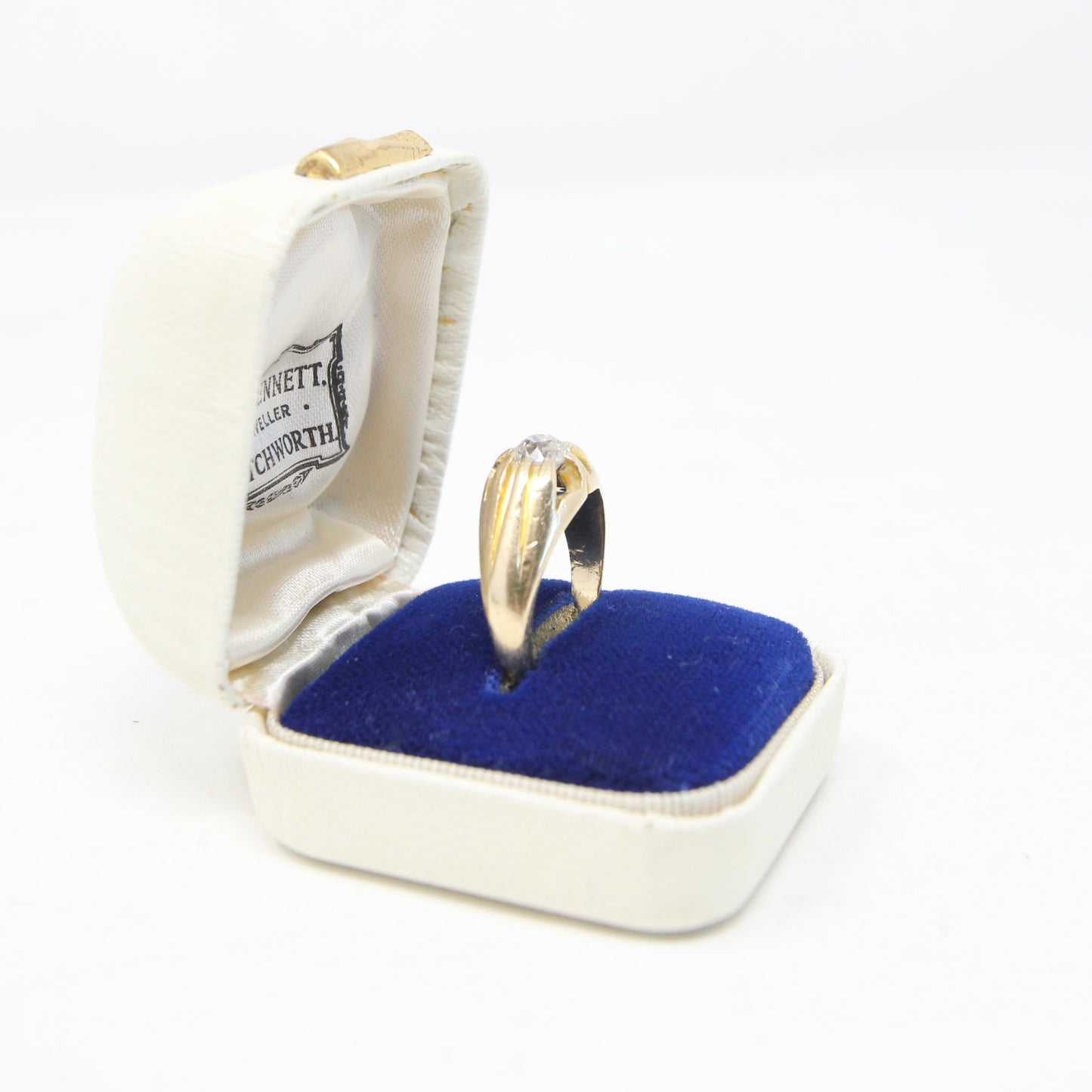 Antique Hallmarked Solid 18ct 18k Gold 0.65Ct Old Cut Diamond Signet Ring Size L 1/2 5.8g