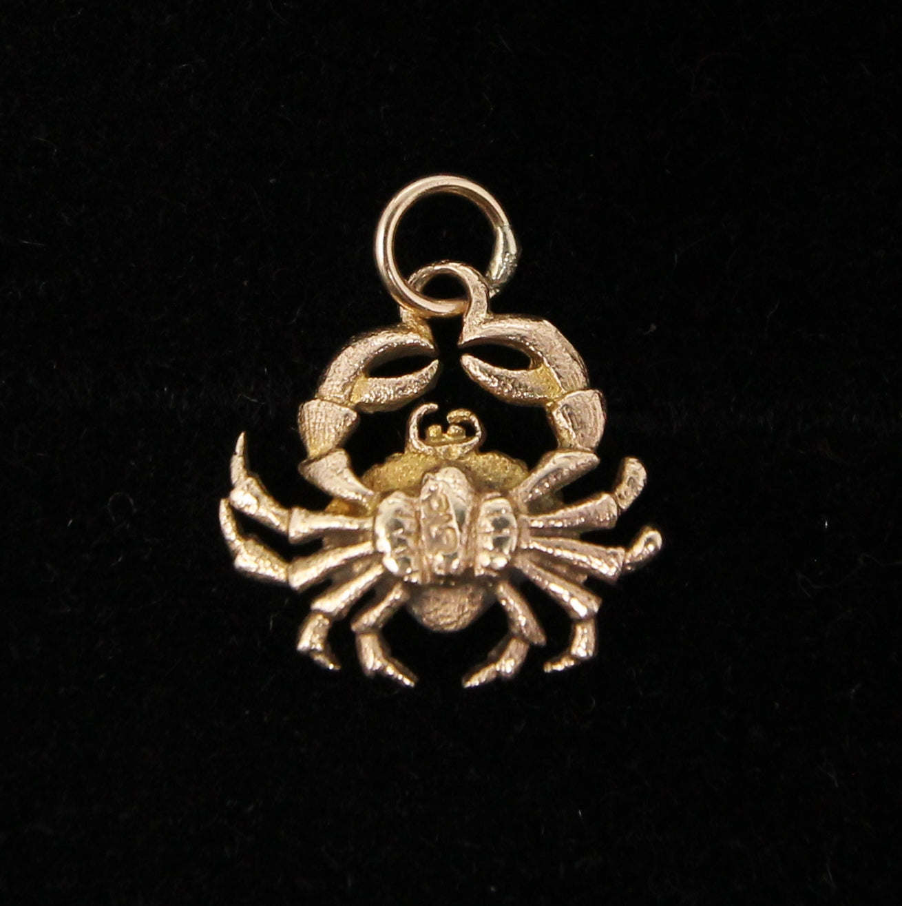 Vintage 1959 English Hallmarked Solid 9ct 9k Gold Crab Cancer Zodiac Pendant