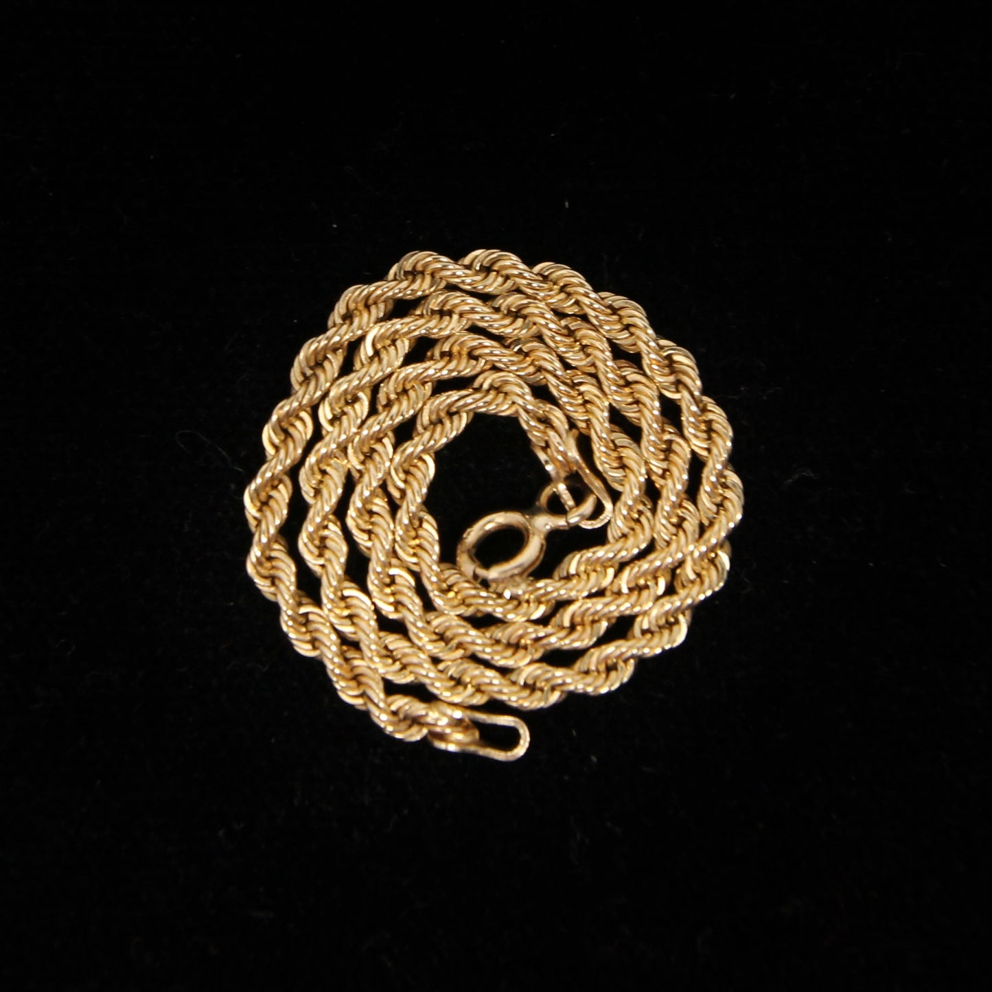 Vintage Hallmarked Solid 9ct 9k Gold Rope Chain Bracelet 7.25 ''