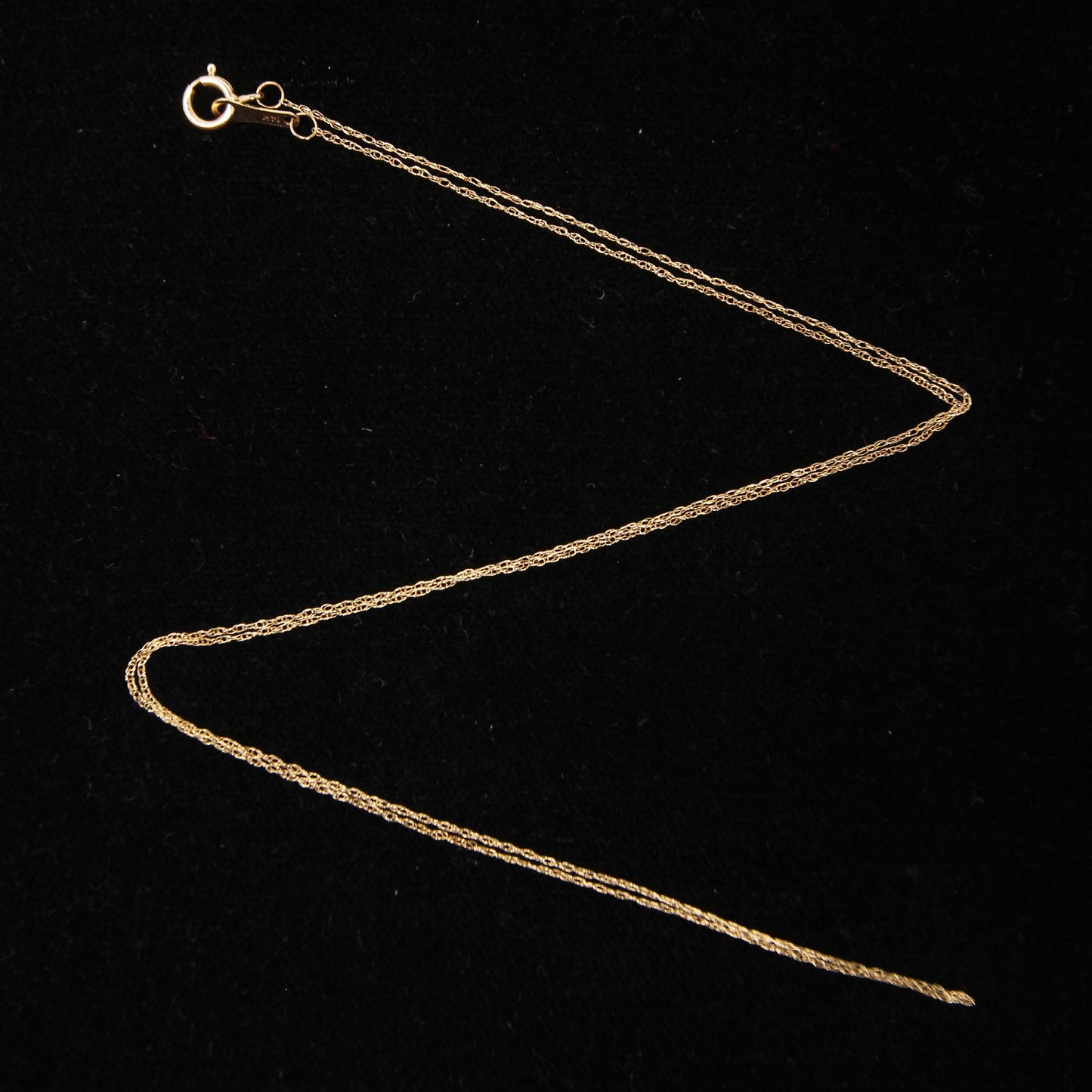 Vintage Hallmarked Solid 14ct 14k Gold Rope Trace Chain Necklace 19.5''