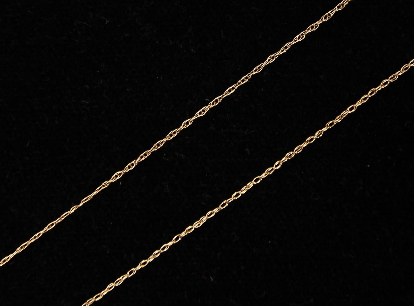 Vintage Hallmarked Solid 14ct 14k Gold Rope Trace Chain Necklace 19.5''