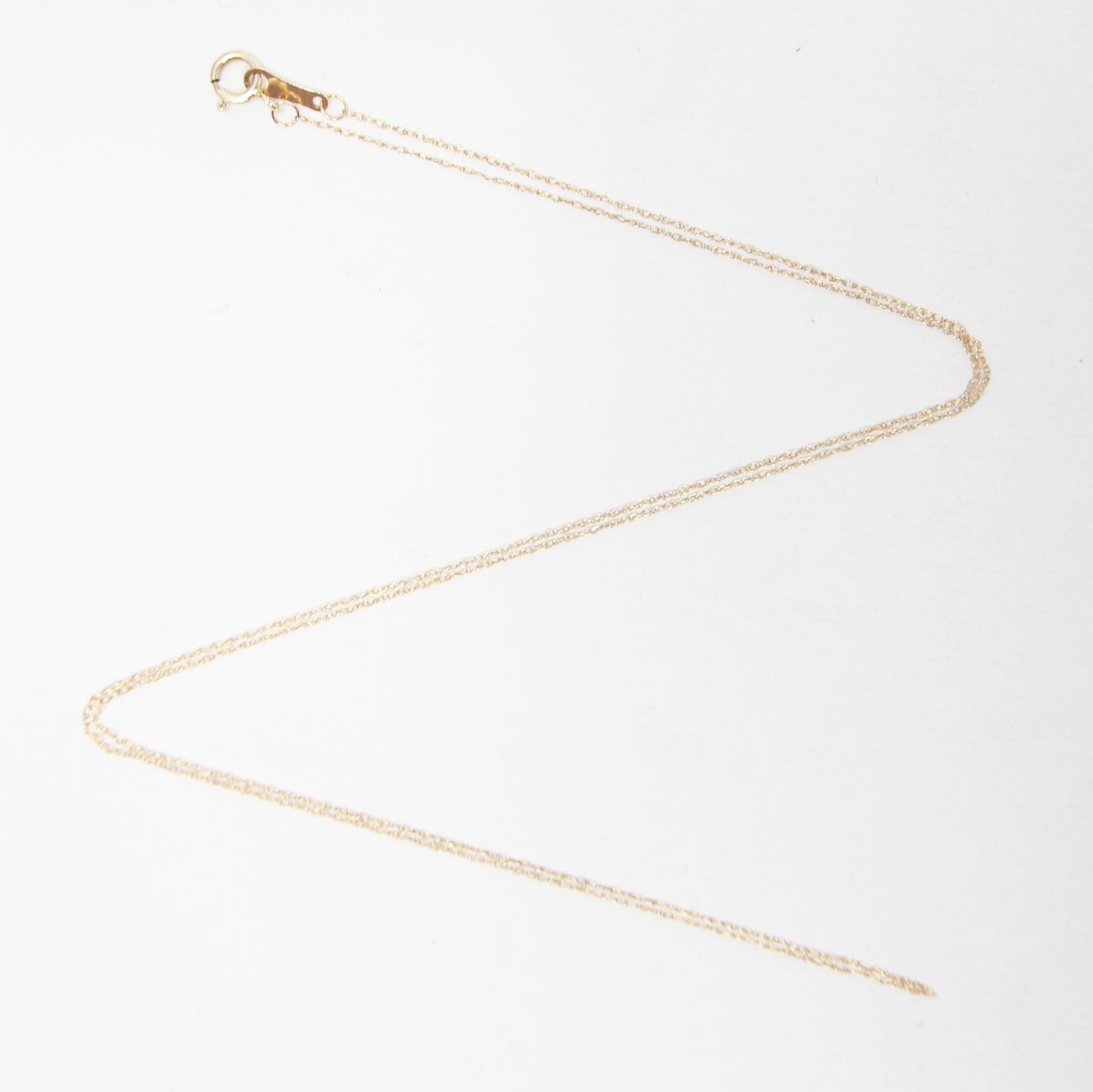 Vintage Hallmarked Solid 14ct 14k Gold Rope Trace Chain Necklace 19.5''