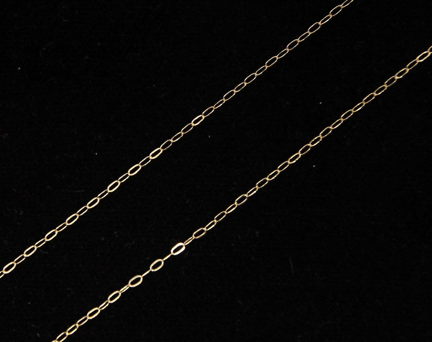 Vintage Hallmarked Solid 9ct 9k Gold Cable Trace Chain Necklace 16''