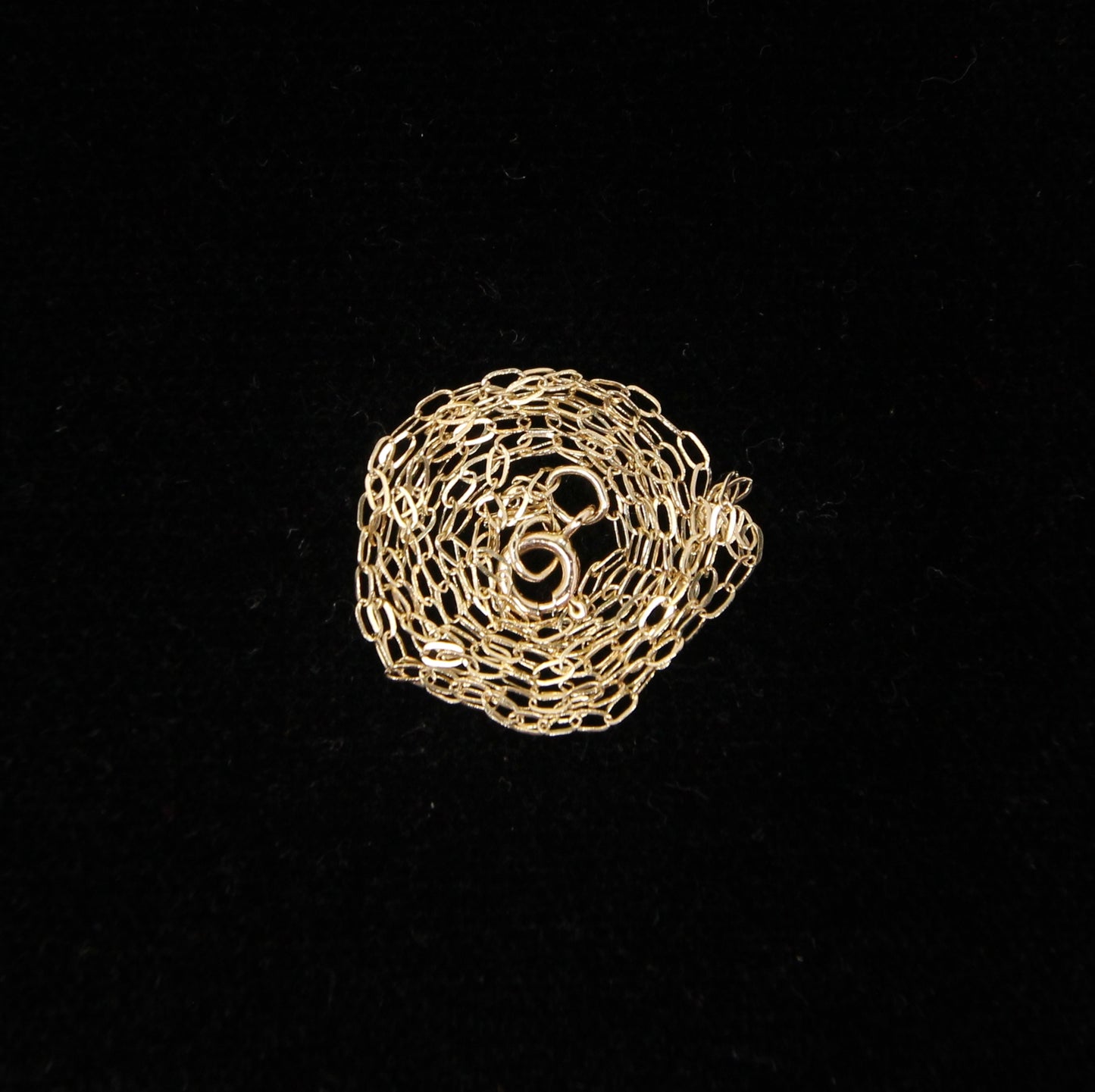 Vintage Hallmarked Solid 9ct 9k Gold Cable Trace Chain Necklace 16''