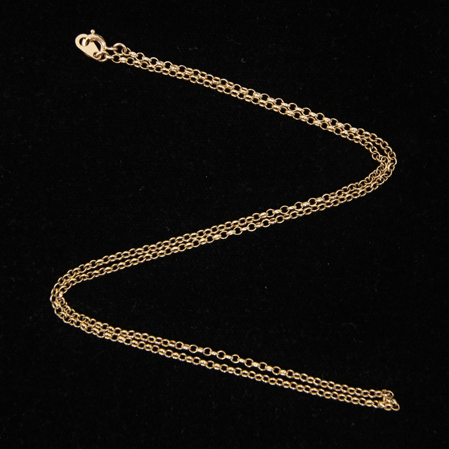 Vintage 1993 Hallmarked Solid 9ct 9k Gold Belcher Cable Chain Necklace 17.8''