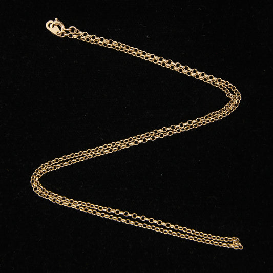 Vintage 1993 Hallmarked Solid 9ct 9k Gold Belcher Cable Chain Necklace 17.8''