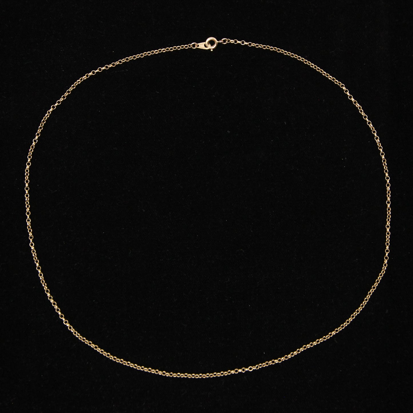 Vintage 1993 Hallmarked Solid 9ct 9k Gold Belcher Cable Chain Necklace 17.8''