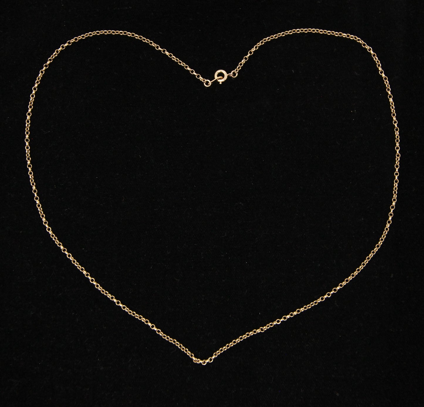 Vintage 1993 Hallmarked Solid 9ct 9k Gold Belcher Cable Chain Necklace 17.8''