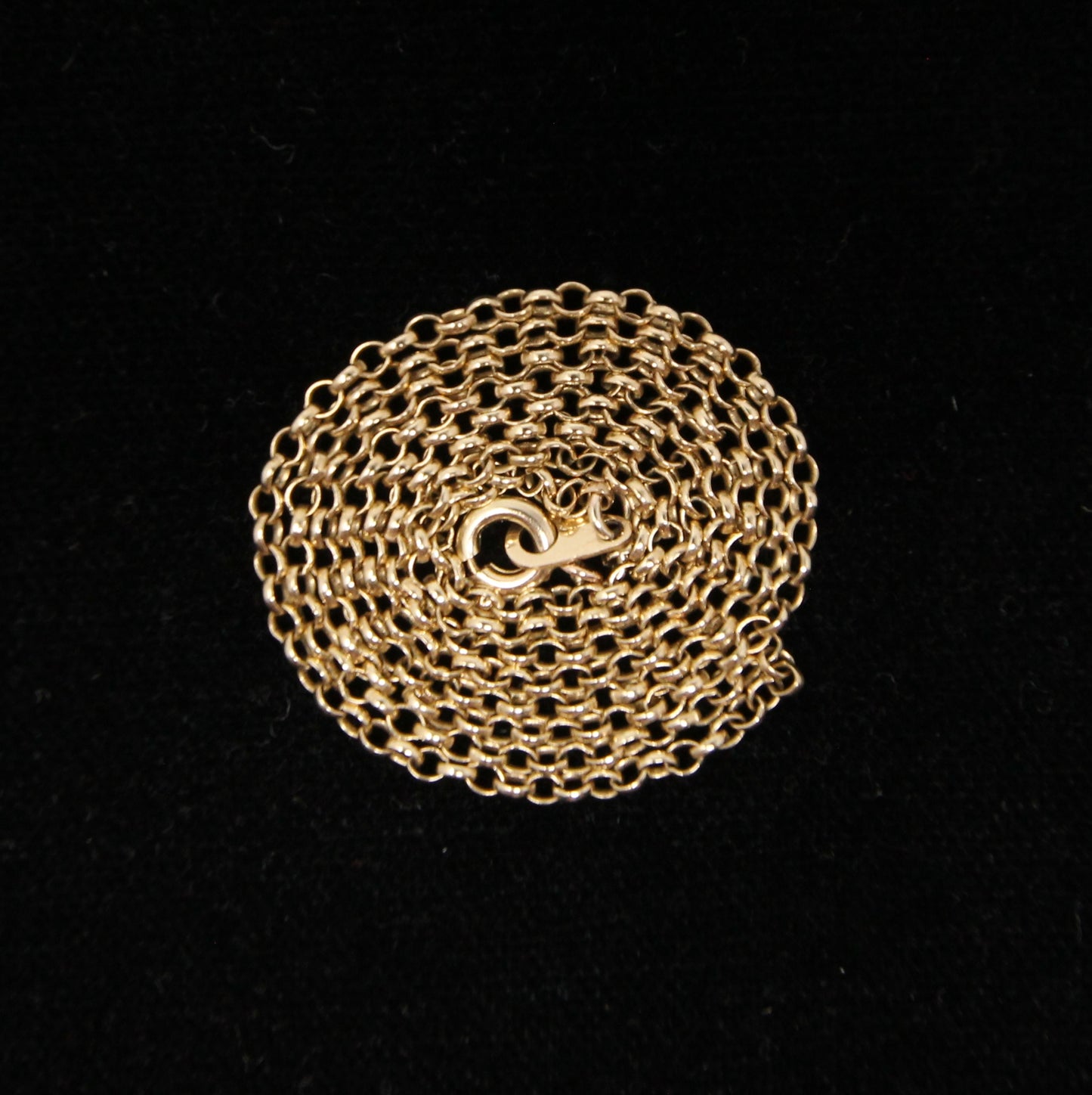 Vintage 1993 Hallmarked Solid 9ct 9k Gold Belcher Cable Chain Necklace 17.8''