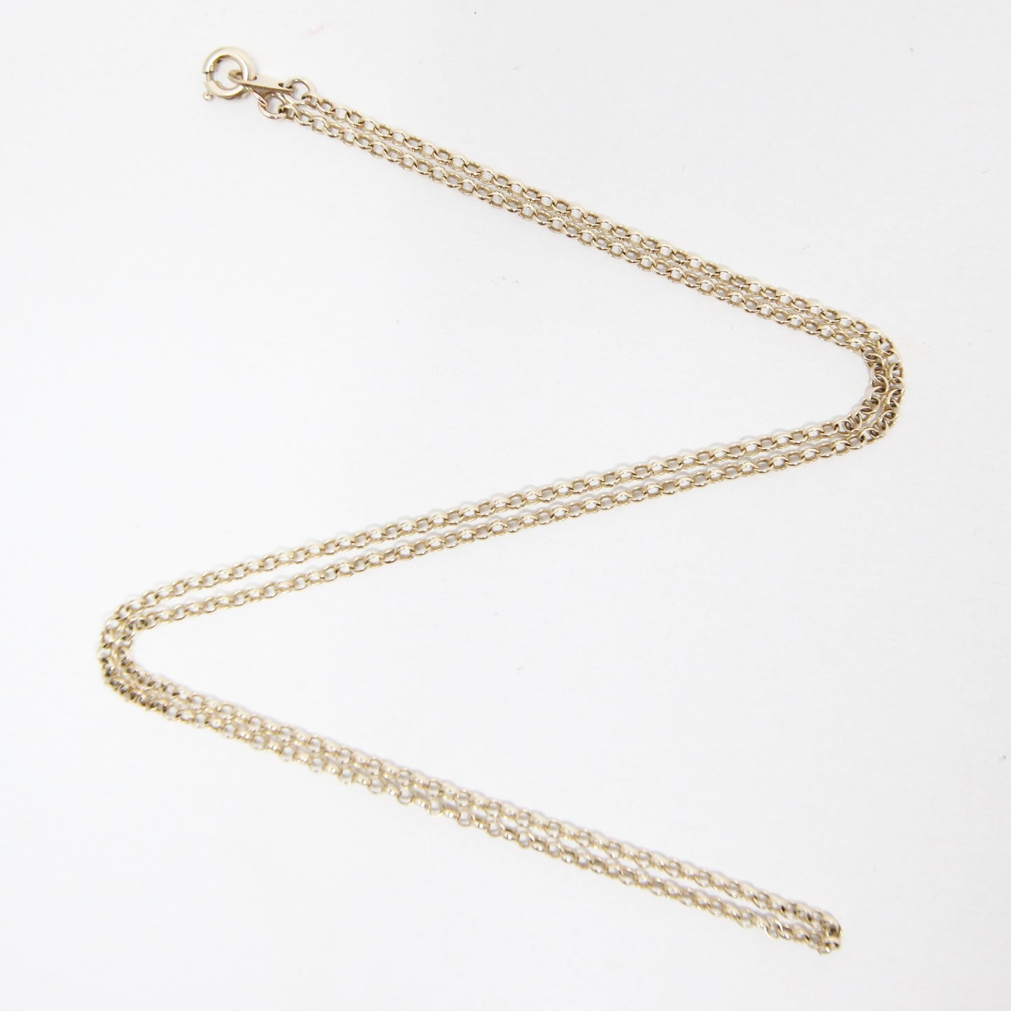 Vintage 1993 Hallmarked Solid 9ct 9k Gold Belcher Cable Chain Necklace 17.8''