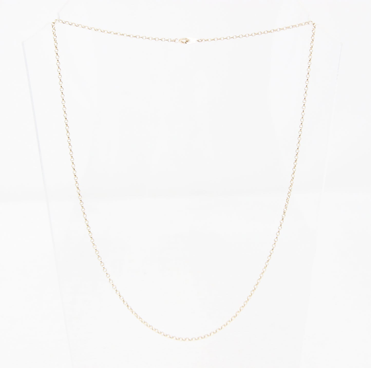 Vintage 1993 Hallmarked Solid 9ct 9k Gold Belcher Cable Chain Necklace 17.8''