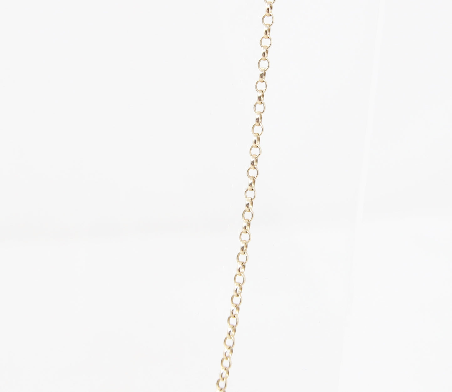 Vintage 1993 Hallmarked Solid 9ct 9k Gold Belcher Cable Chain Necklace 17.8''