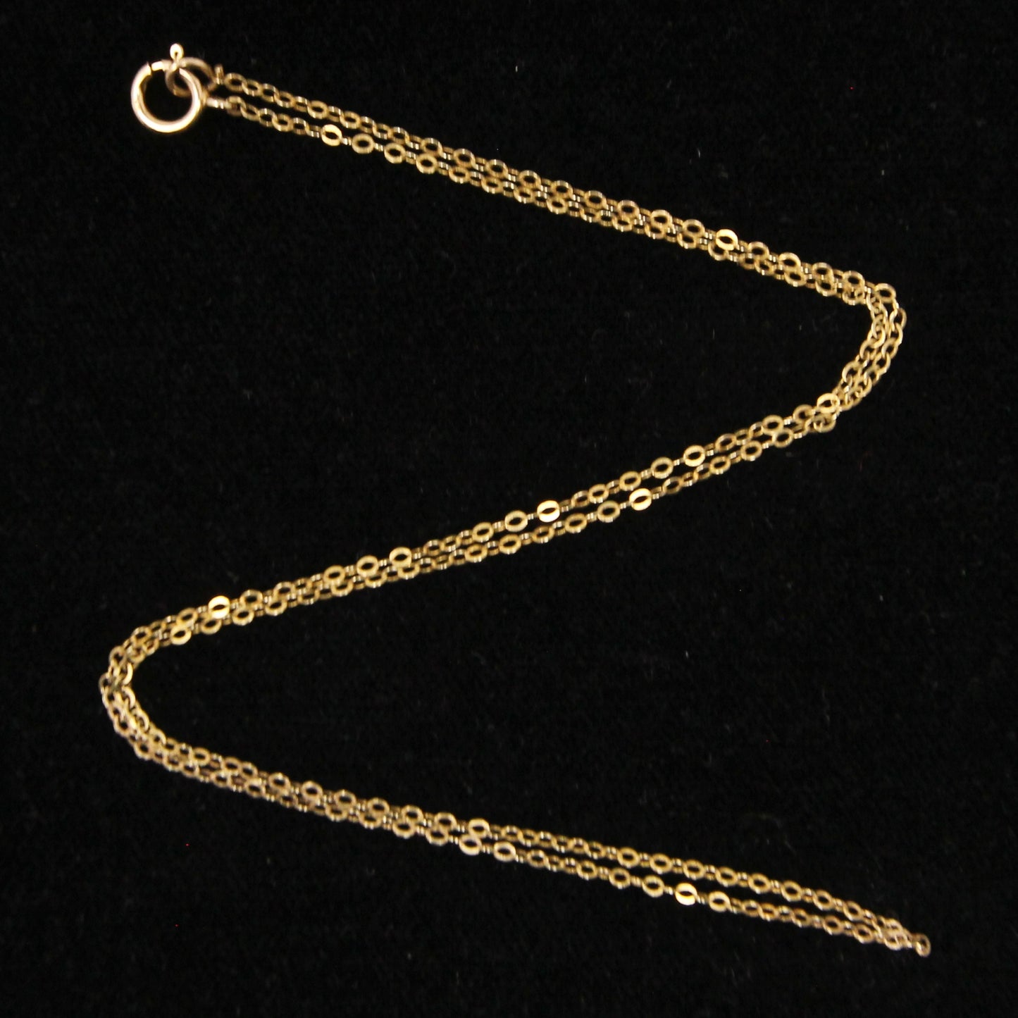 Vintage Hallmarked Solid 9ct 9k Gold Trace Belcher Chain Necklace 15''