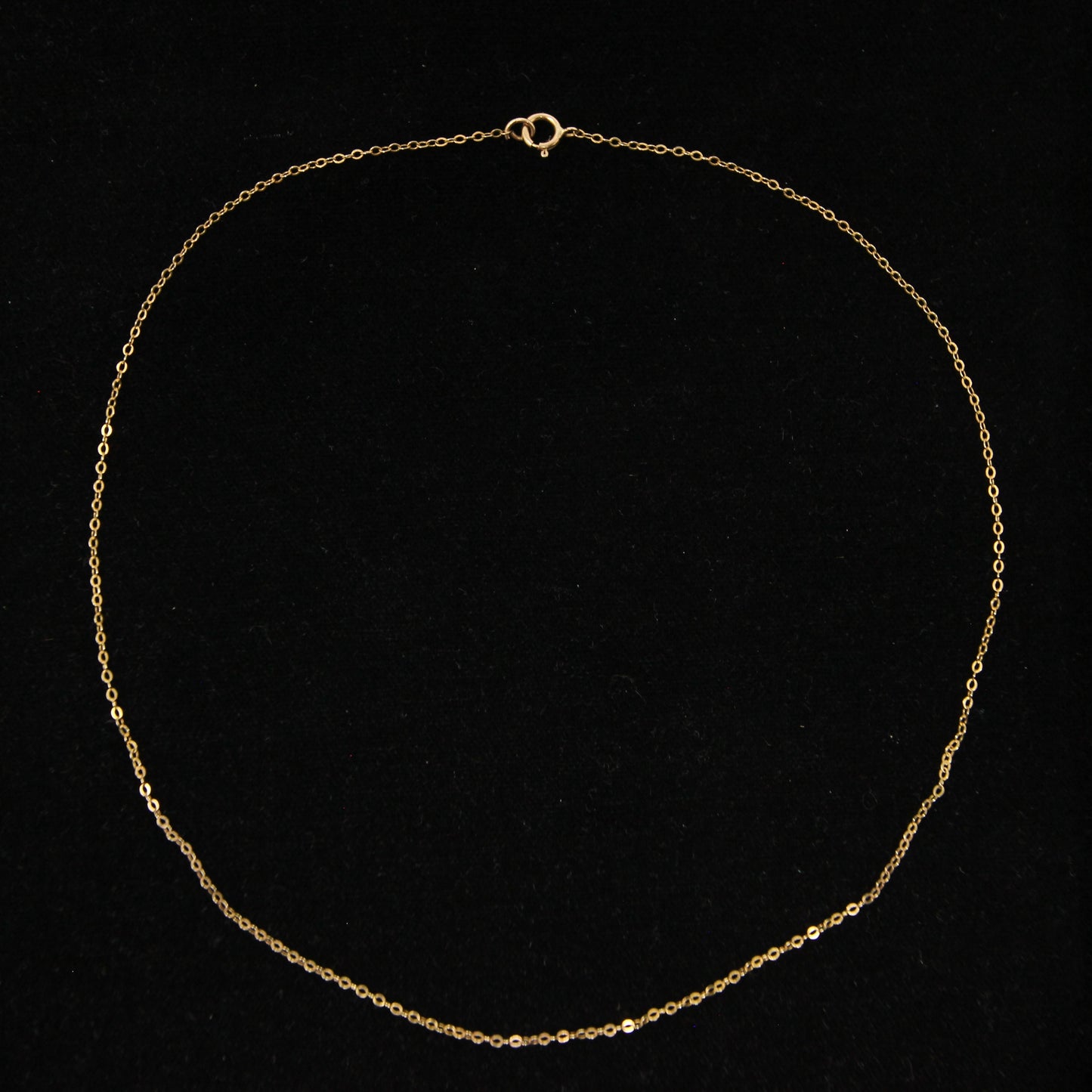 Vintage Hallmarked Solid 9ct 9k Gold Trace Belcher Chain Necklace 15''