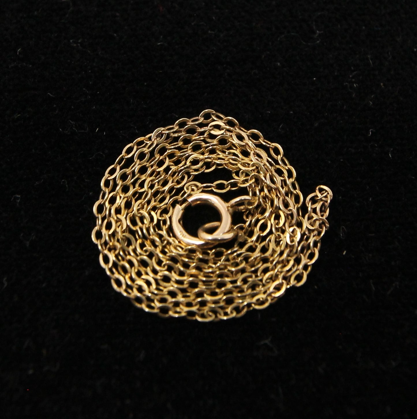 Vintage Hallmarked Solid 9ct 9k Gold Trace Belcher Chain Necklace 15''