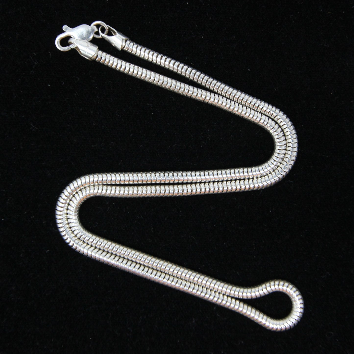 Vintage Italy Solid Sterling Silver 925 Snake Chain Necklace 16.5'' 11g
