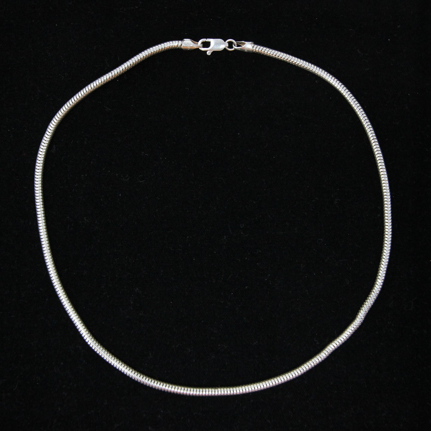 Vintage Italy Solid Sterling Silver 925 Snake Chain Necklace 16.5'' 11g