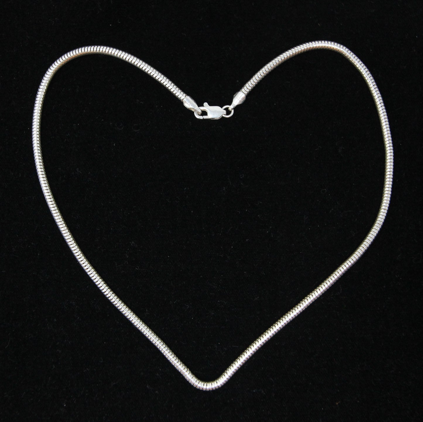 Vintage Italy Solid Sterling Silver 925 Snake Chain Necklace 16.5'' 11g