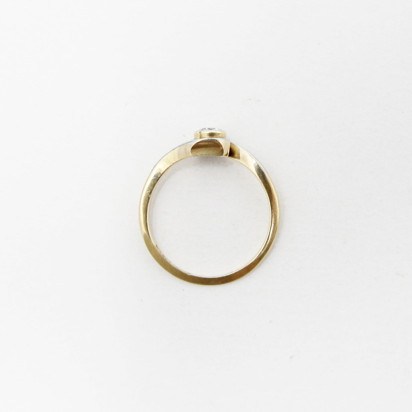 Antique Art Deco Hallmarked Solid 18ct 18k Gold Diamond Solitaire Ring Size L 1/2