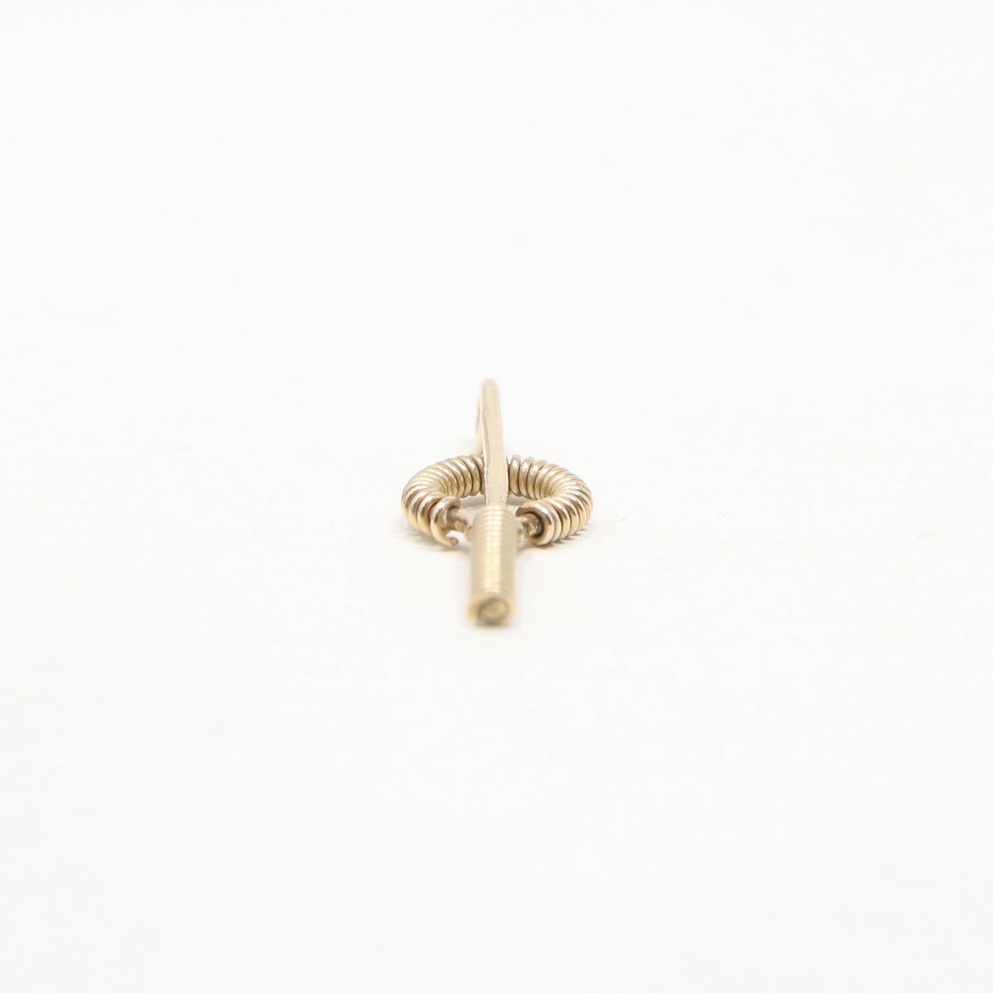 Vintage 1978 English Hallmarked Solid 9ct Gold Modernist Key Pendant