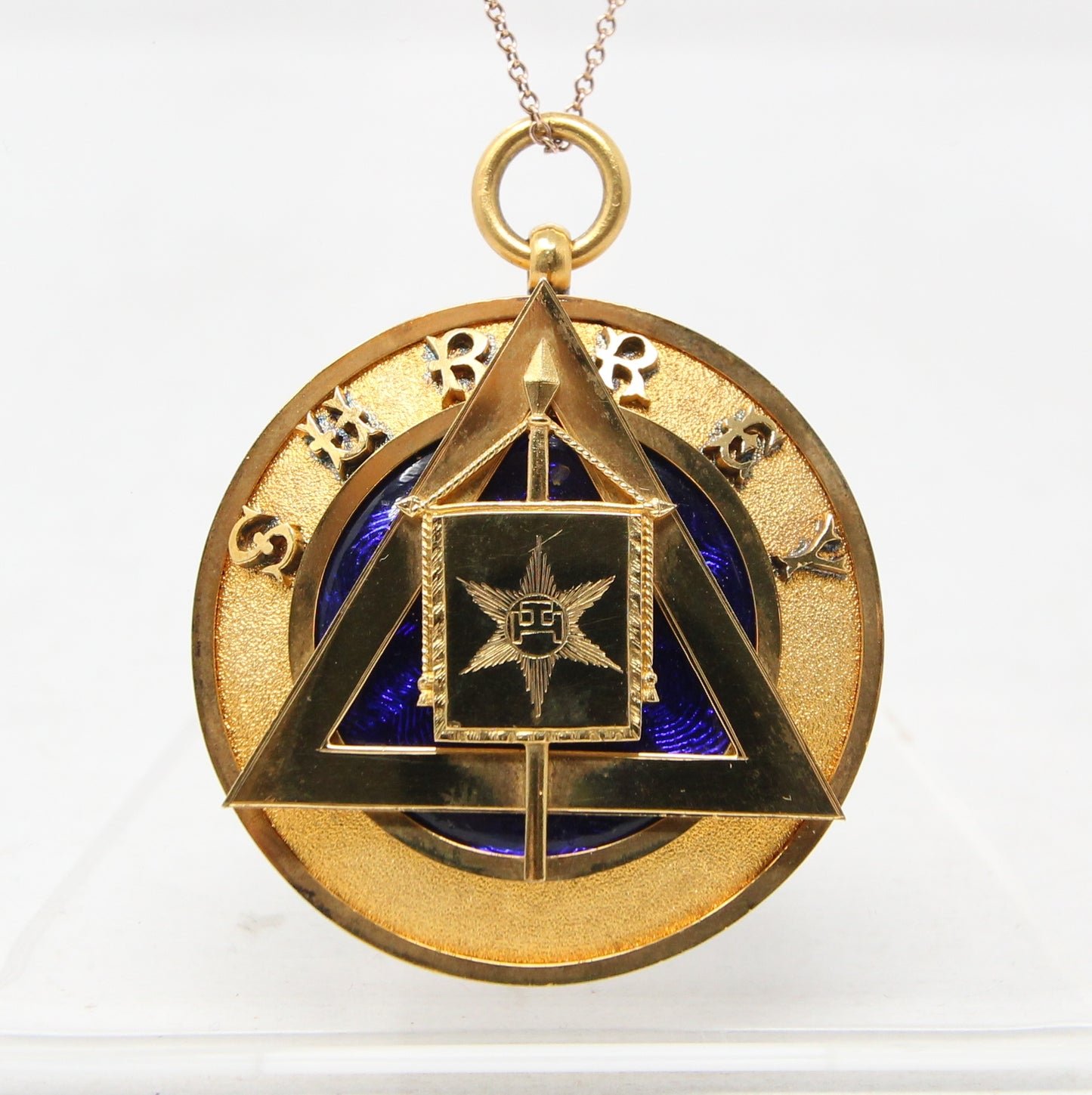 Antique Spencer & Co Masonic Masons Surrey Collar Jewel Ornament Medal Pendant in Box
