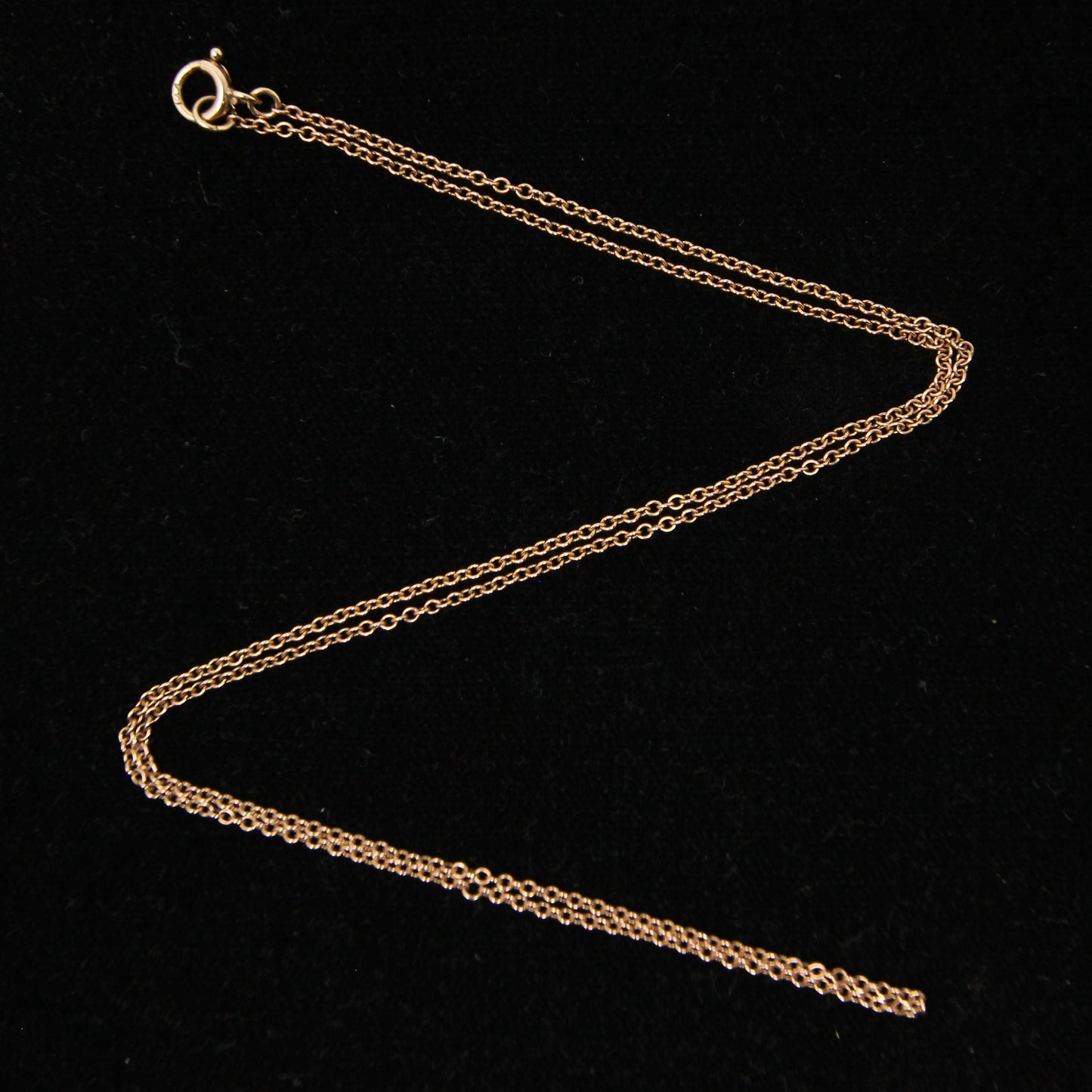 Early Vintage Hallmarked Solid 9ct 9k Gold Cable Belcher Chain Necklace 18.5''