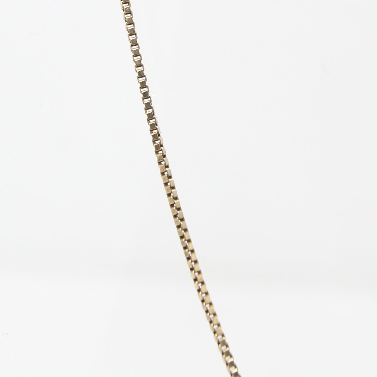 Vintage 1978 Hallmarked Solid 9ct 9k Gold Box Chain Necklace 14.5''