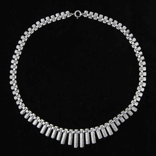 Vintage 1974 Hallmarked Solid Sterling Silver Cleopatra Chain Necklace 17''