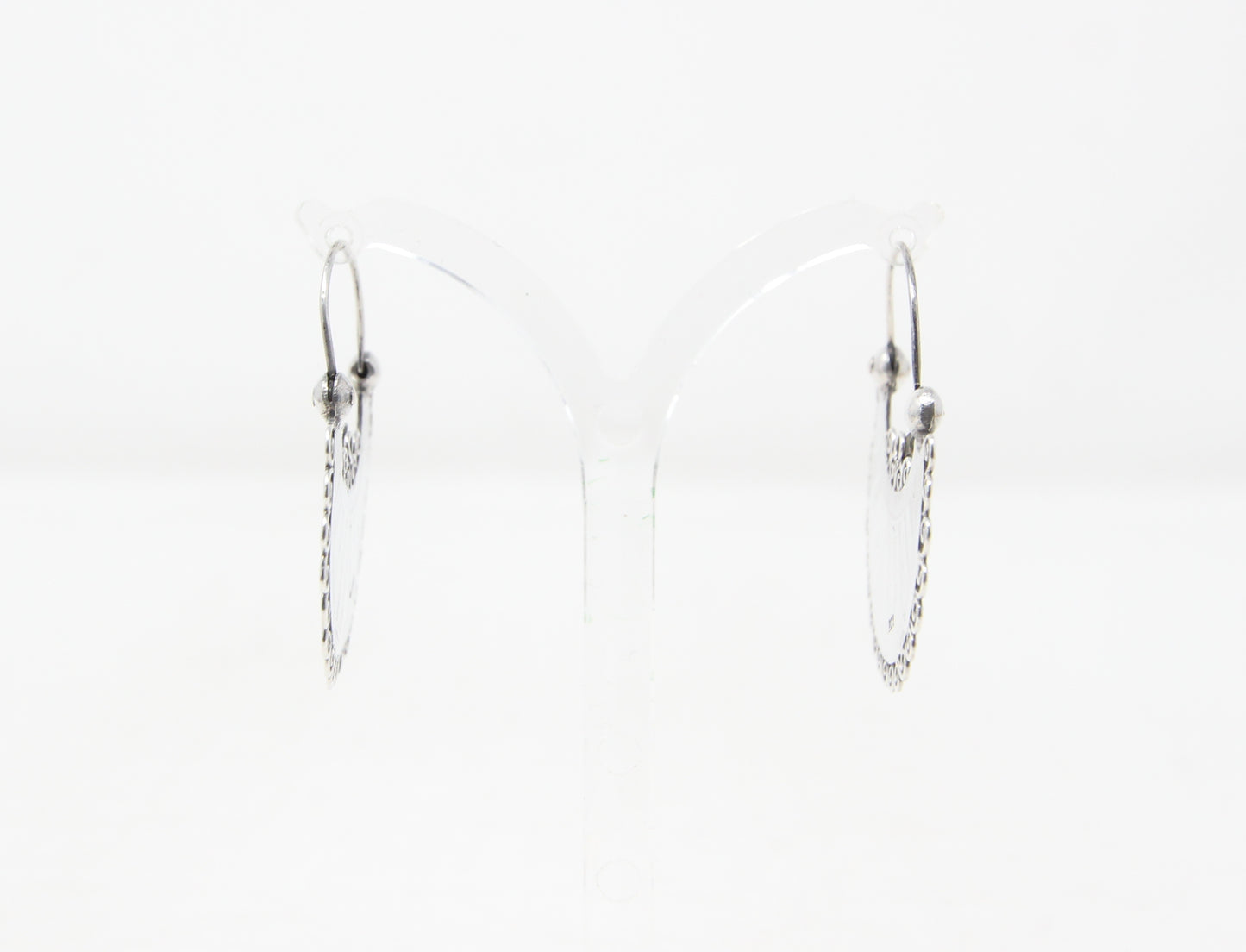 Vintage Hallmarked Solid Sterling Silver Large Bird Handbag Hoop Earrings Hoops 8g