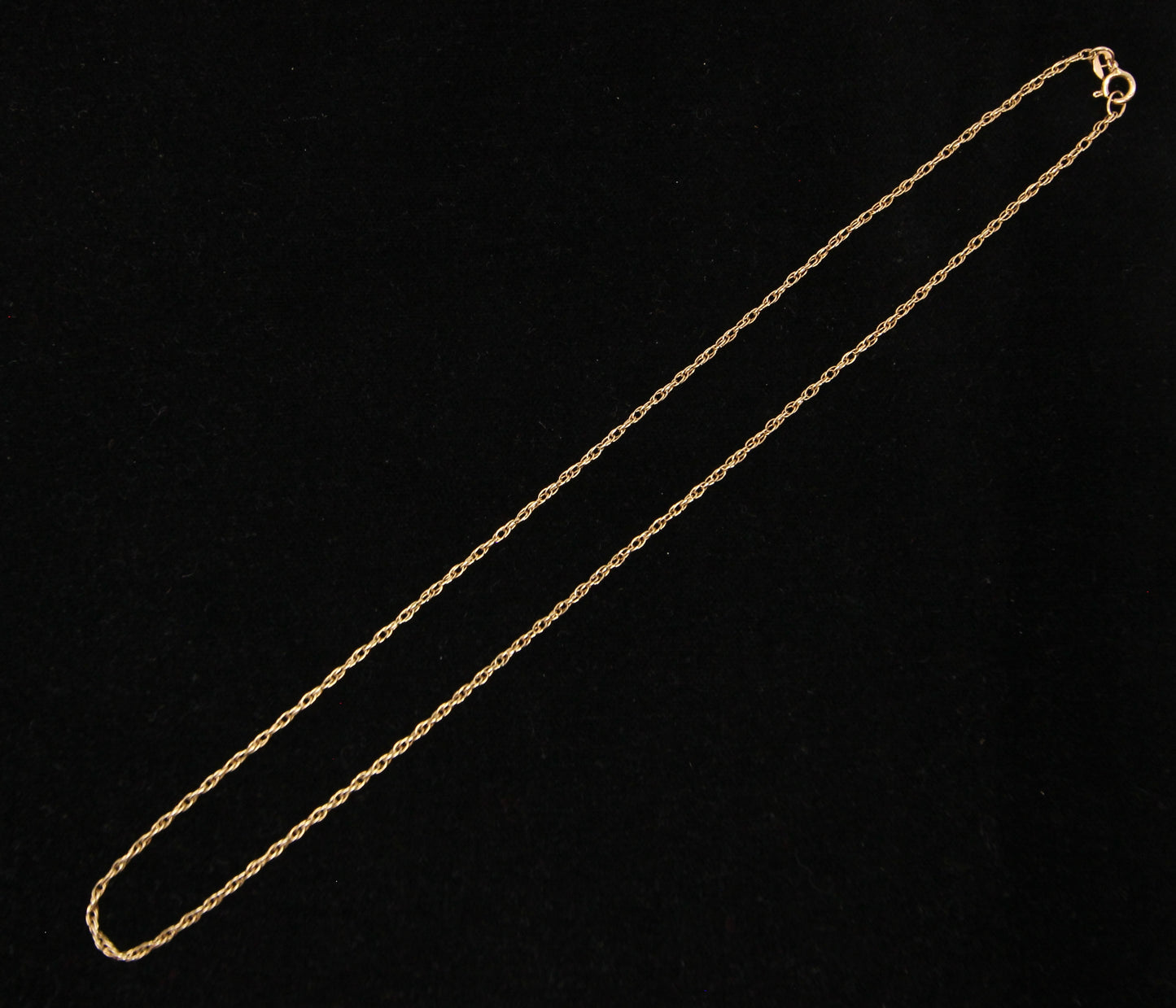 Vintage 1985 Hallmarked Solid 9ct 9k Gold Loose Rope Chain Necklace 16''