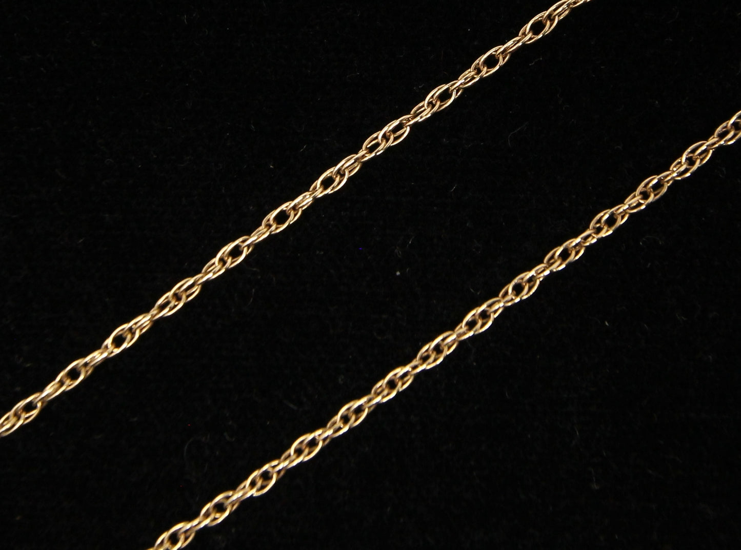 Vintage 1985 Hallmarked Solid 9ct 9k Gold Loose Rope Chain Necklace 16''