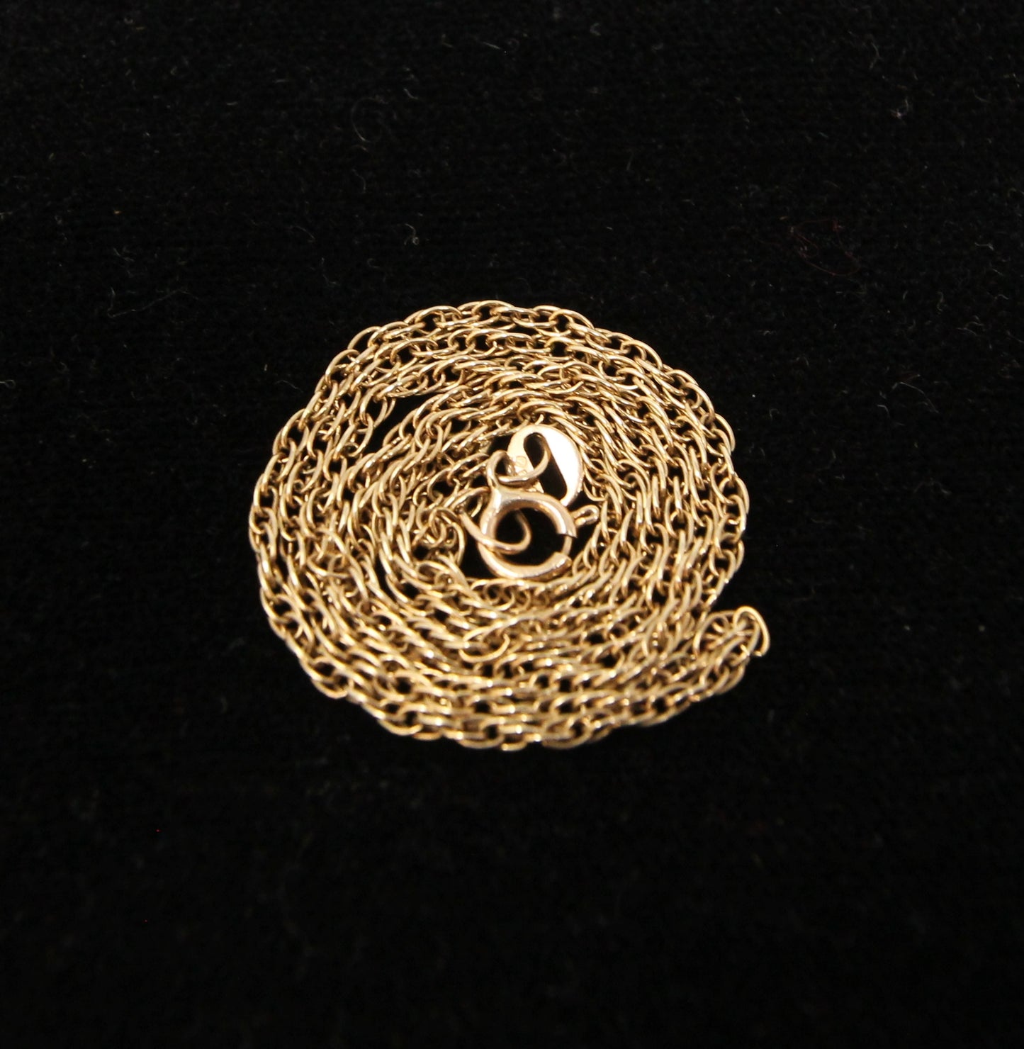 Vintage 1985 Hallmarked Solid 9ct 9k Gold Loose Rope Chain Necklace 16''