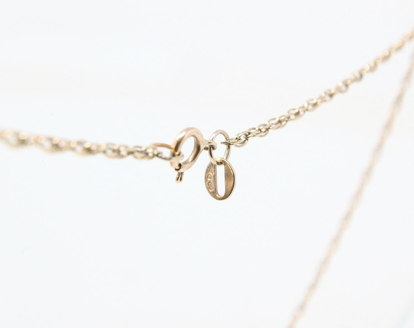 Vintage 1985 Hallmarked Solid 9ct 9k Gold Loose Rope Chain Necklace 16''