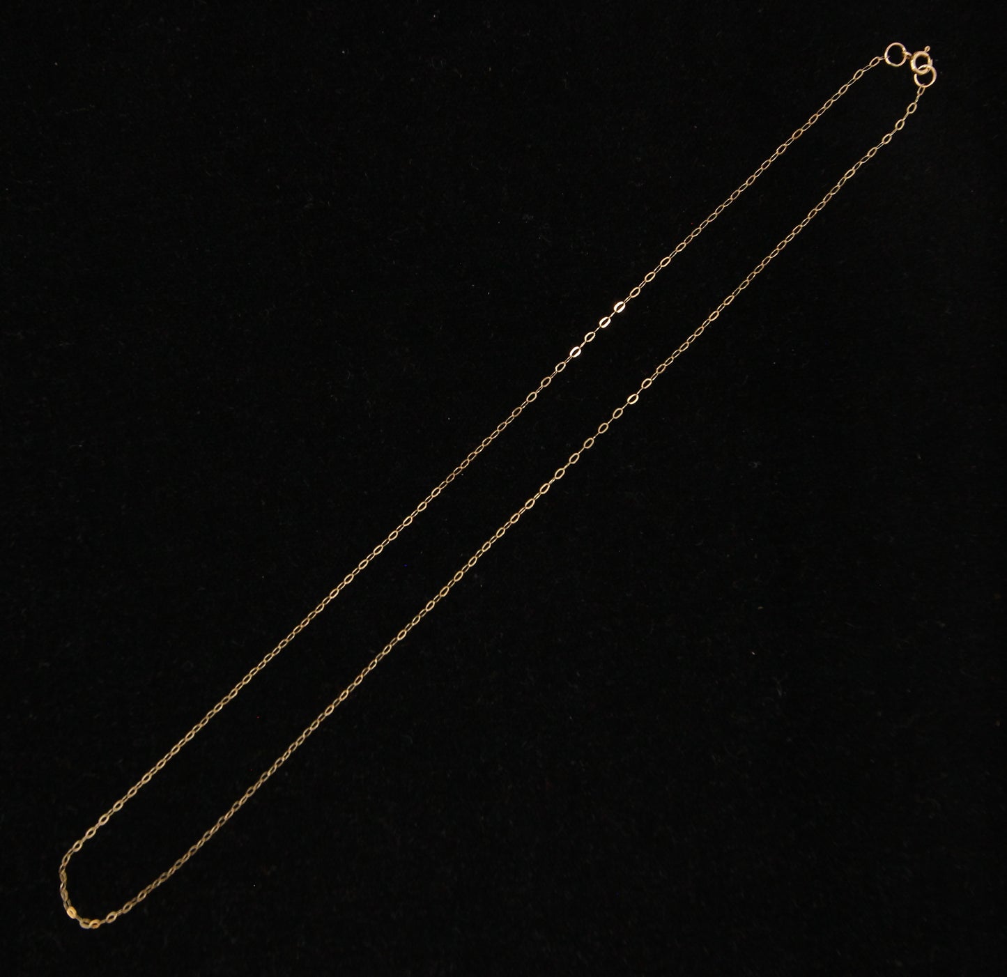 Vintage Hallmarked Solid 9ct 9k Gold Trace Belcher Chain Necklace 16''