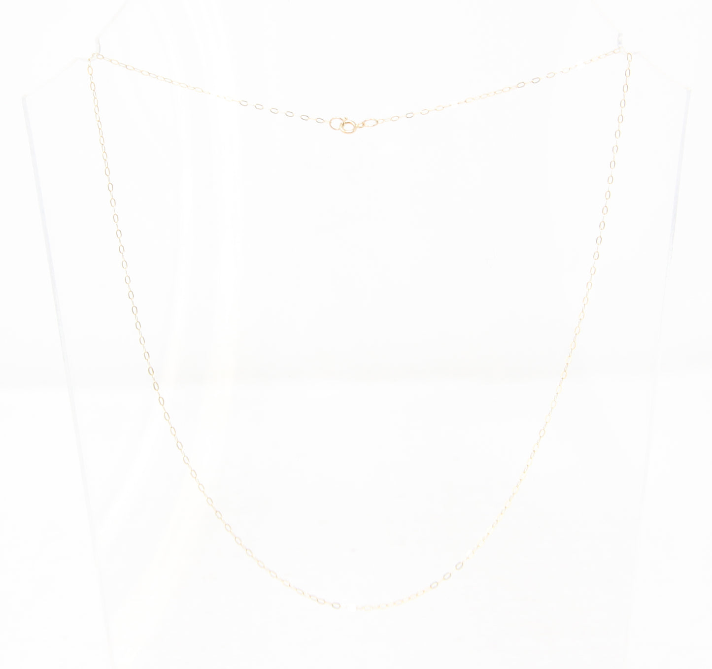 Vintage Hallmarked Solid 9ct 9k Gold Trace Belcher Chain Necklace 16''