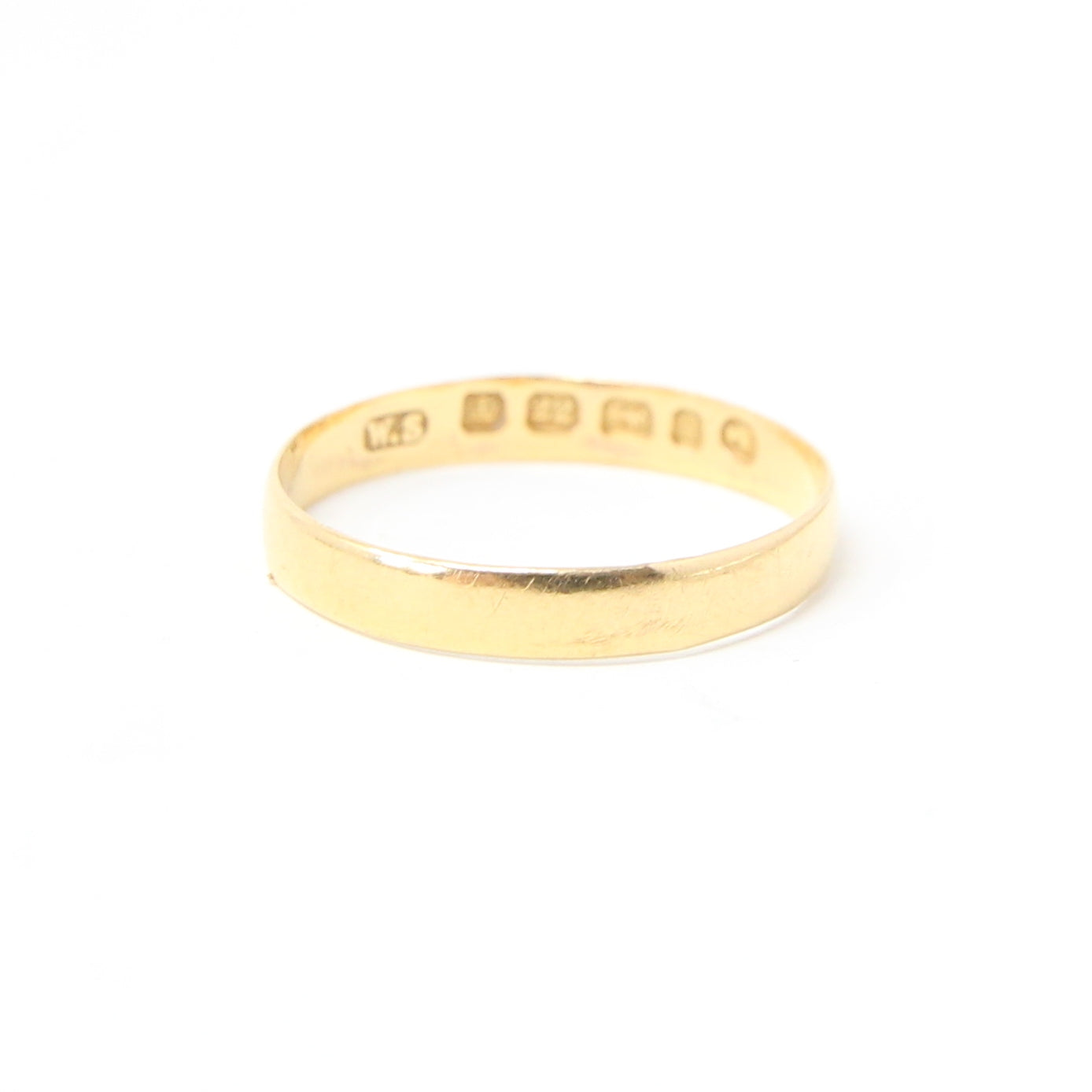 Antique Victorian 1881 Hallmarked Solid 22ct 22k Gold Wedding Stacker Band Ring Size M