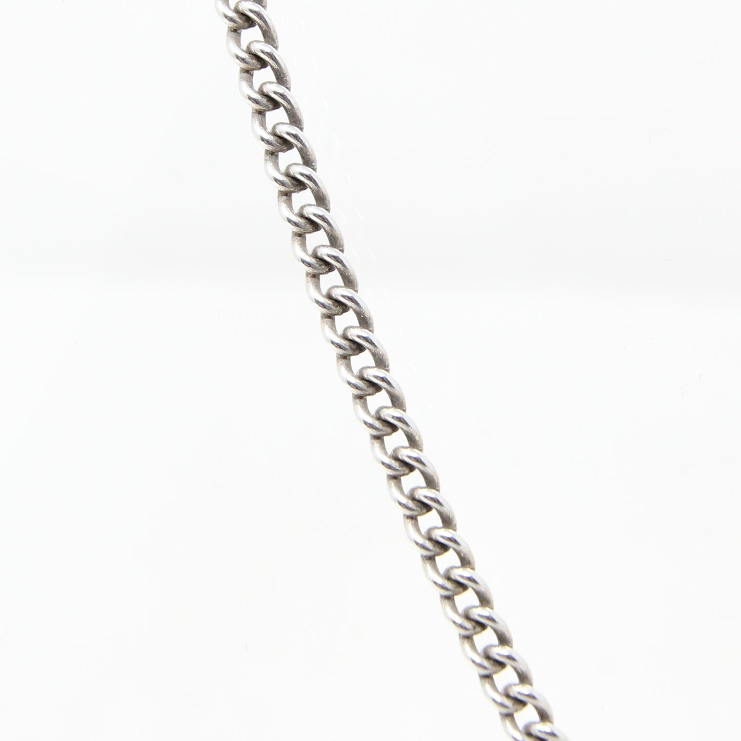 Vintage 1996 Hallmarked Solid Sterling Silver Double Albert Curb Chain Necklace 18''