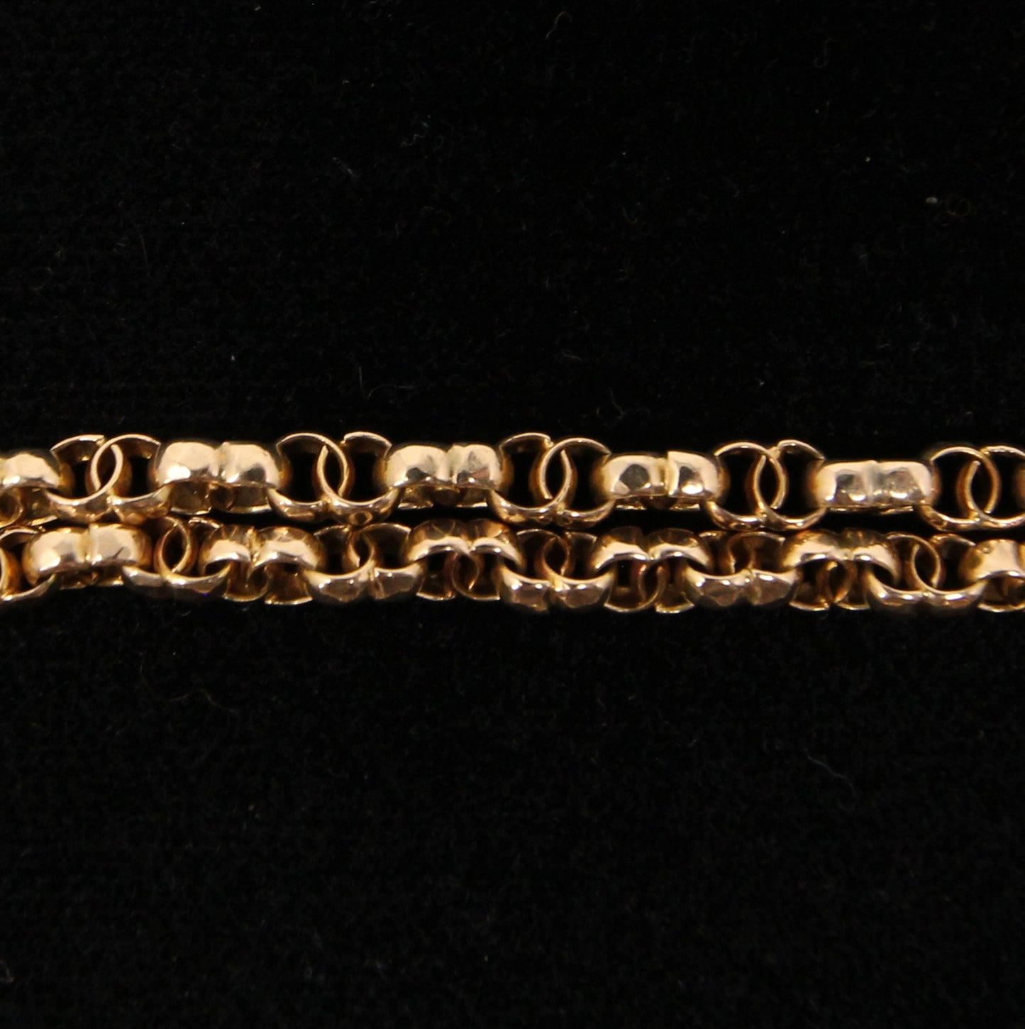 Antique Victorian Hallmarked Solid 9ct 9k Gold Fancy Albertina Chain Bracelet 7.5''