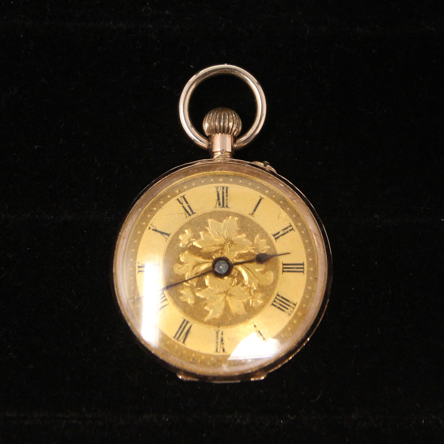 Antique Victorian Hallmarked 9ct 9k Gold Ladies Swiss Pocket Watch Pendant