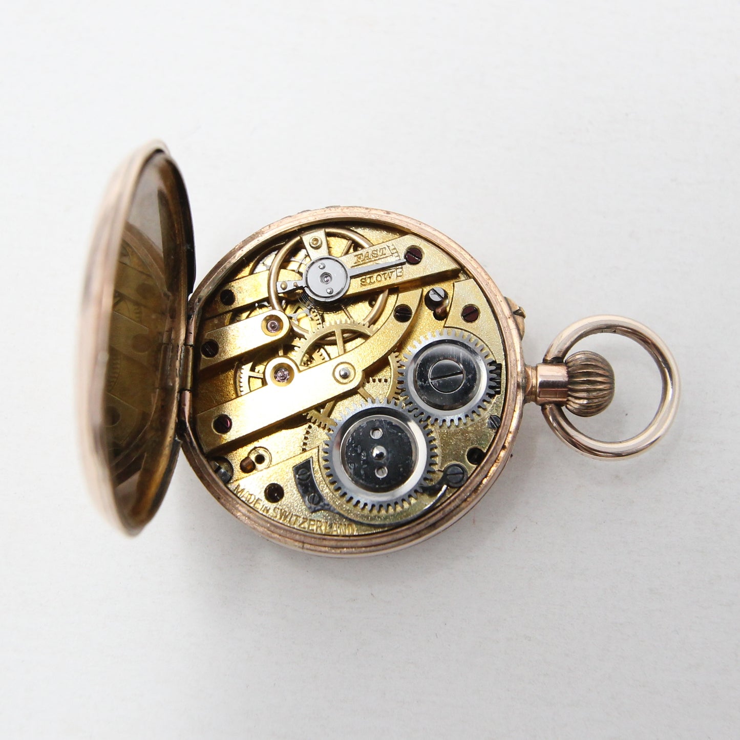 Antique Victorian Hallmarked 9ct 9k Gold Ladies Swiss Pocket Watch Pendant